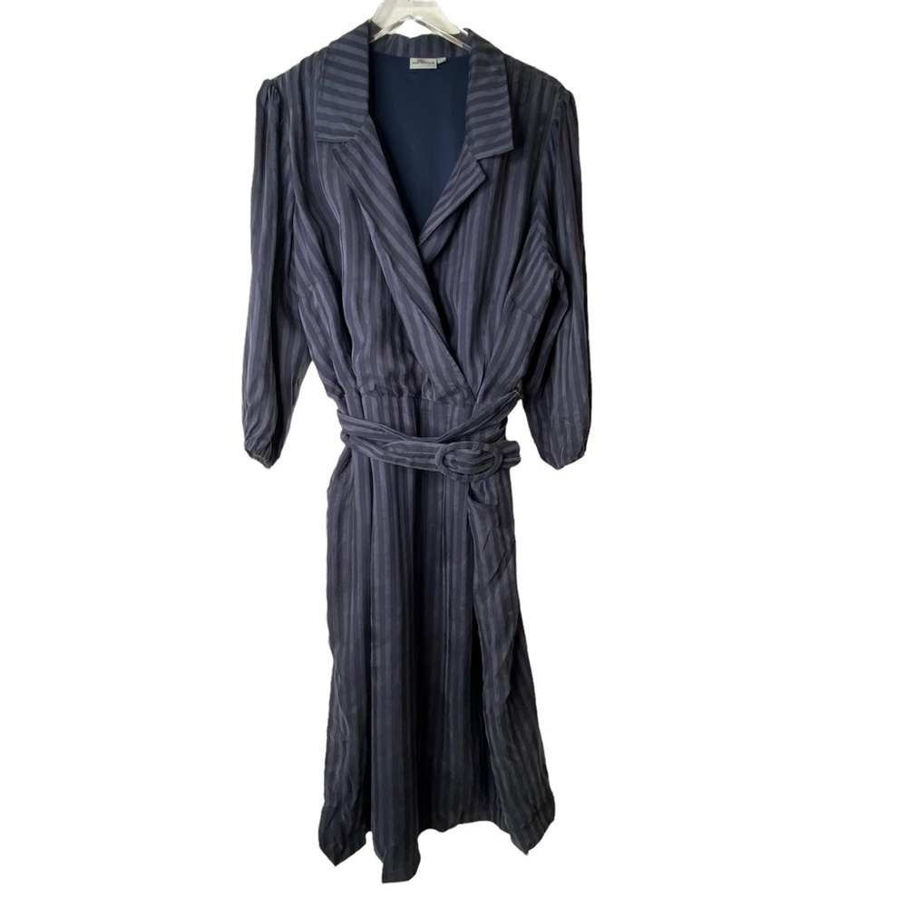 Anthropologie The Odells Ruffle Faux Wrap Robles Print in Nightshade Dress 2X - Picture 3 of 12